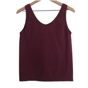 ❤️5/$25 SALE Activewear Athletic Sports Maroon Red V-Neck Stretch Tank Top